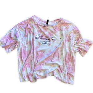 ARIANA GRANDE Tie Dye Crop Top Shirt Pink